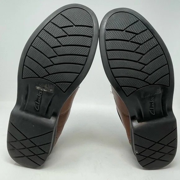 Clarks Leather Oxfords Mens Size 10 Lace Up Shoes Brown Conform Casual - Picture 5 of 8